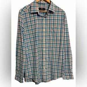 Vineyard Vines Men’s‎ Performance style-long sleeved Button Down Shirt Sz L